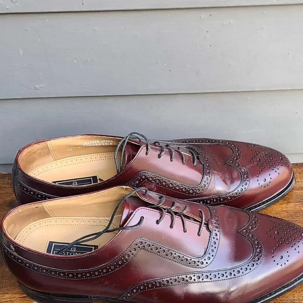 Bostonian Burgundy Houghton Leather Lace Shoes size 12 D NEW NIB NWT